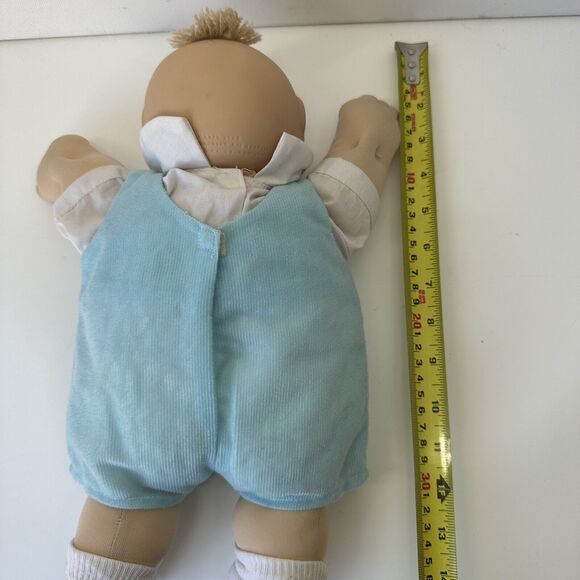 Vintage Cabbage Patch Doll Baby Boy Blue Sailor Suit Diaper Hair Green Eyes 1982 - Picture 4 of 6